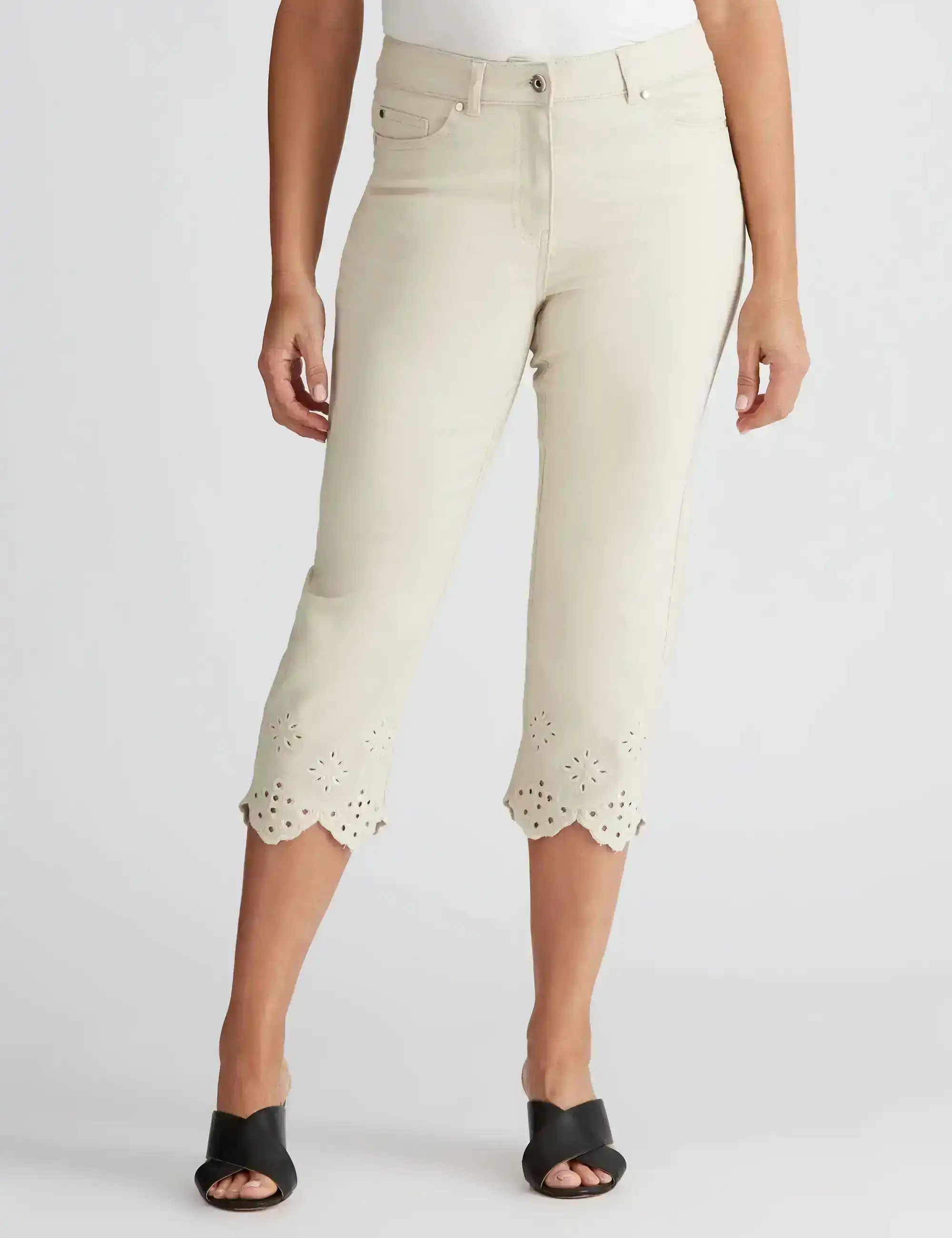Millers Crop with Cut out Hem Detail Jeans