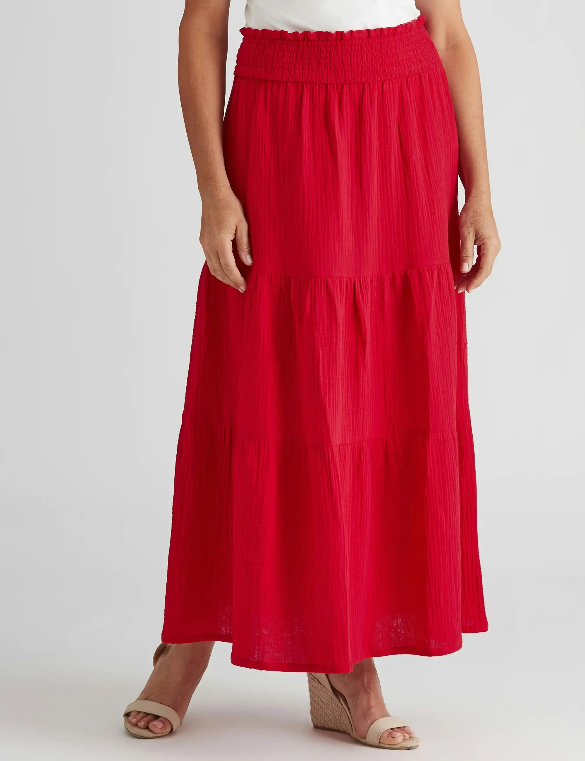 Millers Tiered Cheesecloth Maxi Skirt