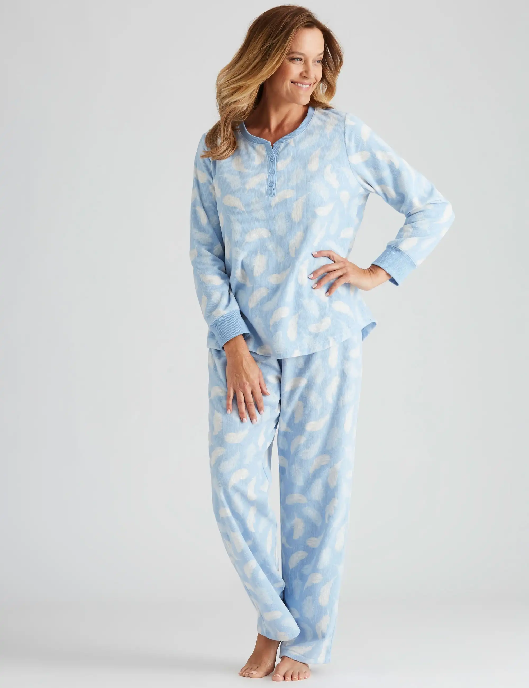 Millers Printed Pyjama Set - 1/2 Button top