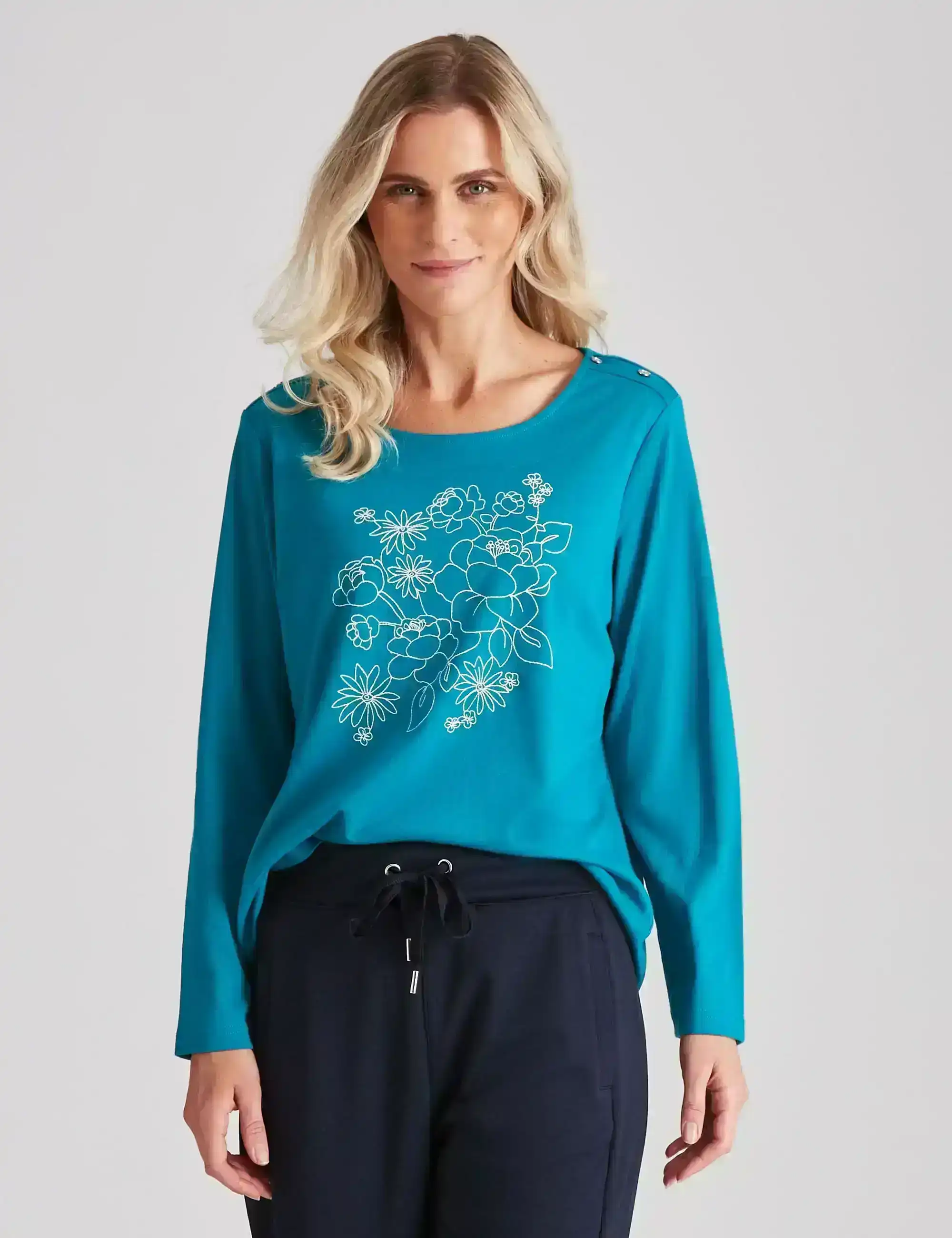 Millers Long Sleeve Embroidered Top