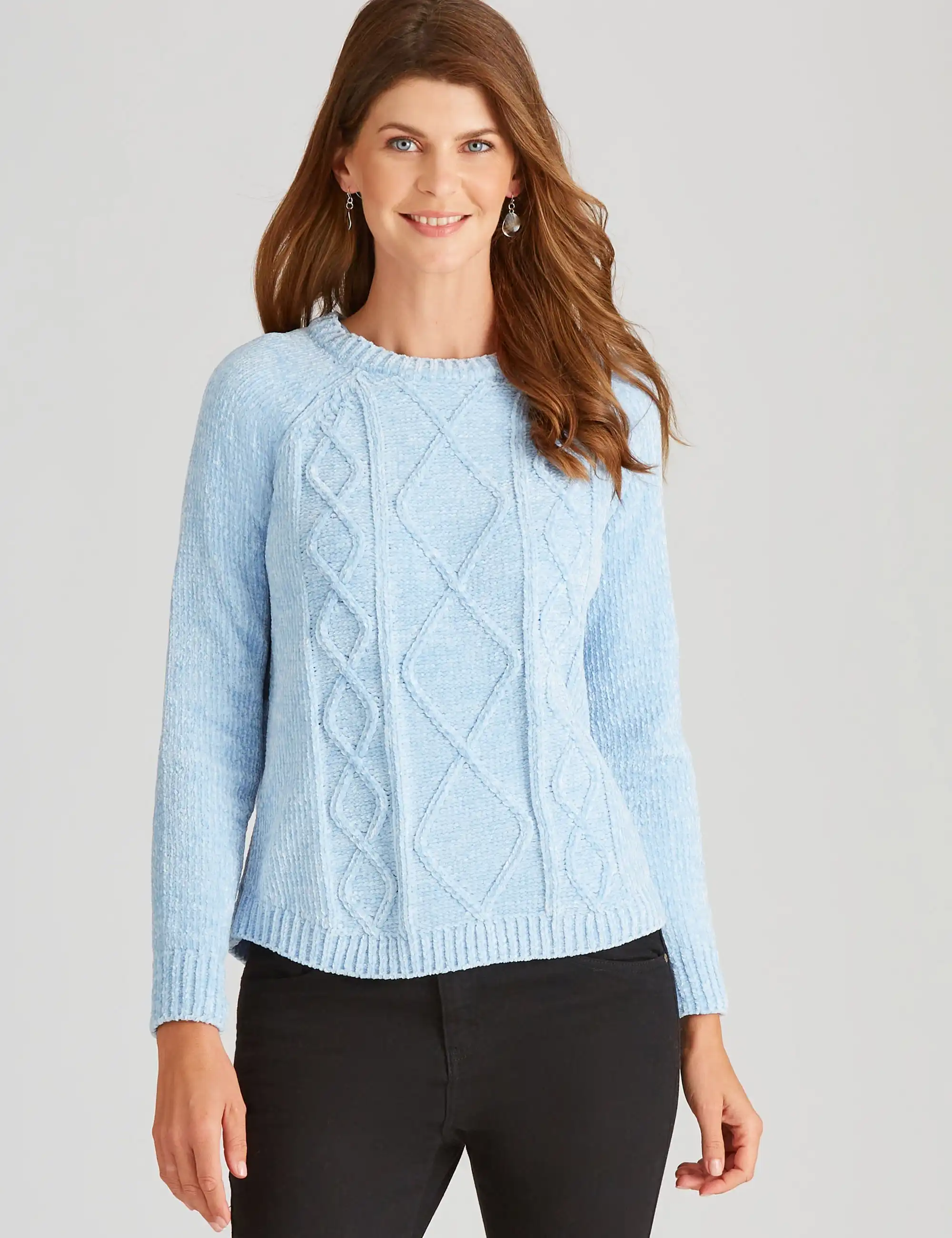 W.Lane Chenille Cable Pullover Top