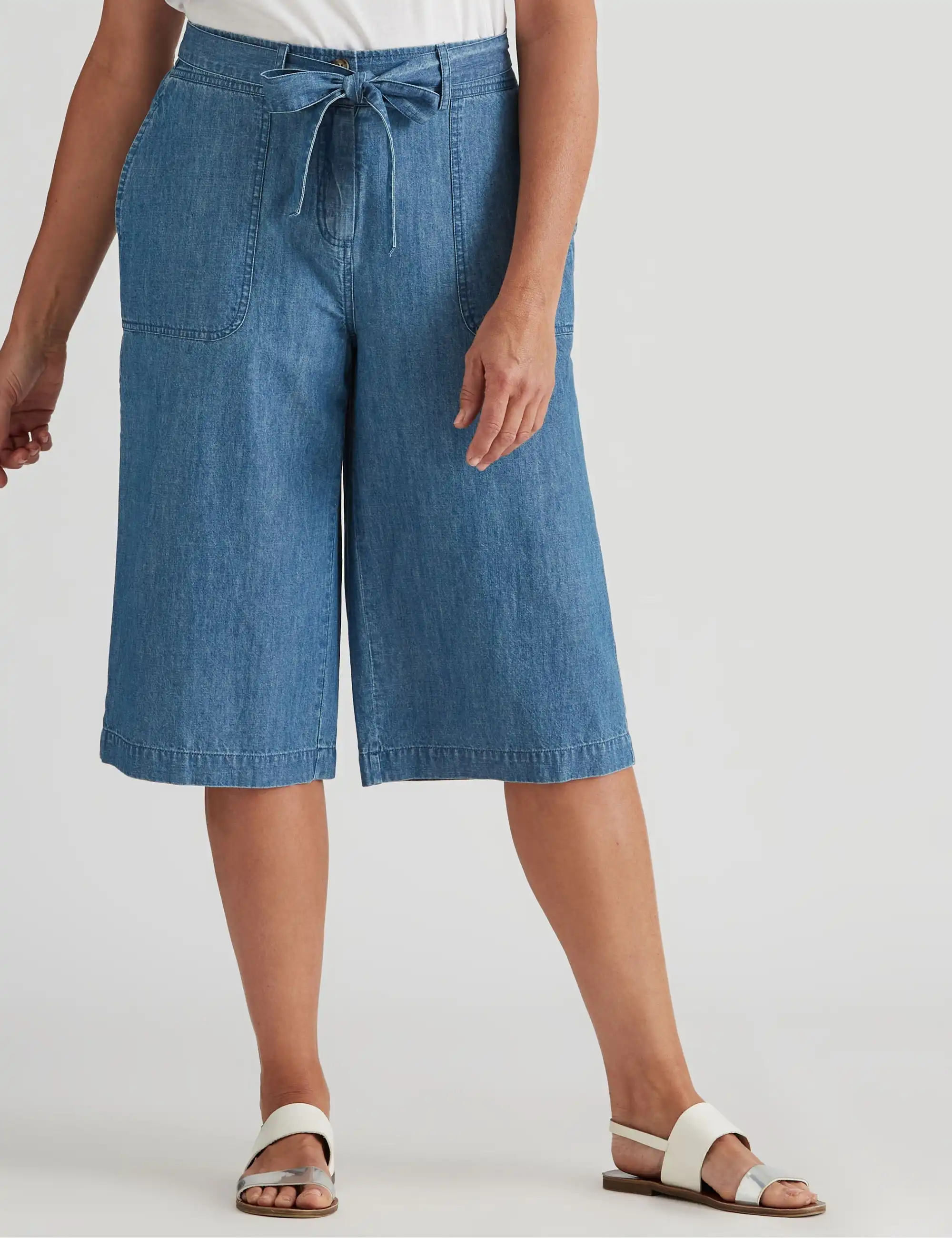 Millers Crop Cotton Chambray Pants