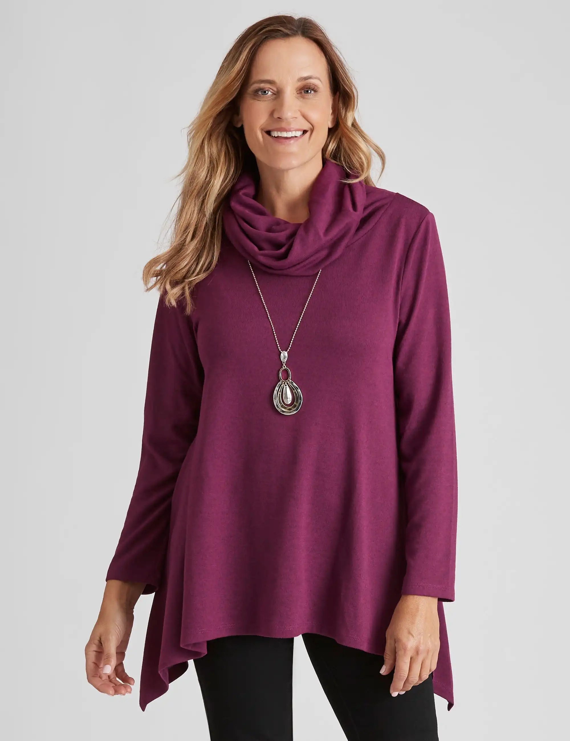 Millers Long Sleeve Brushed Cowl Neck Top