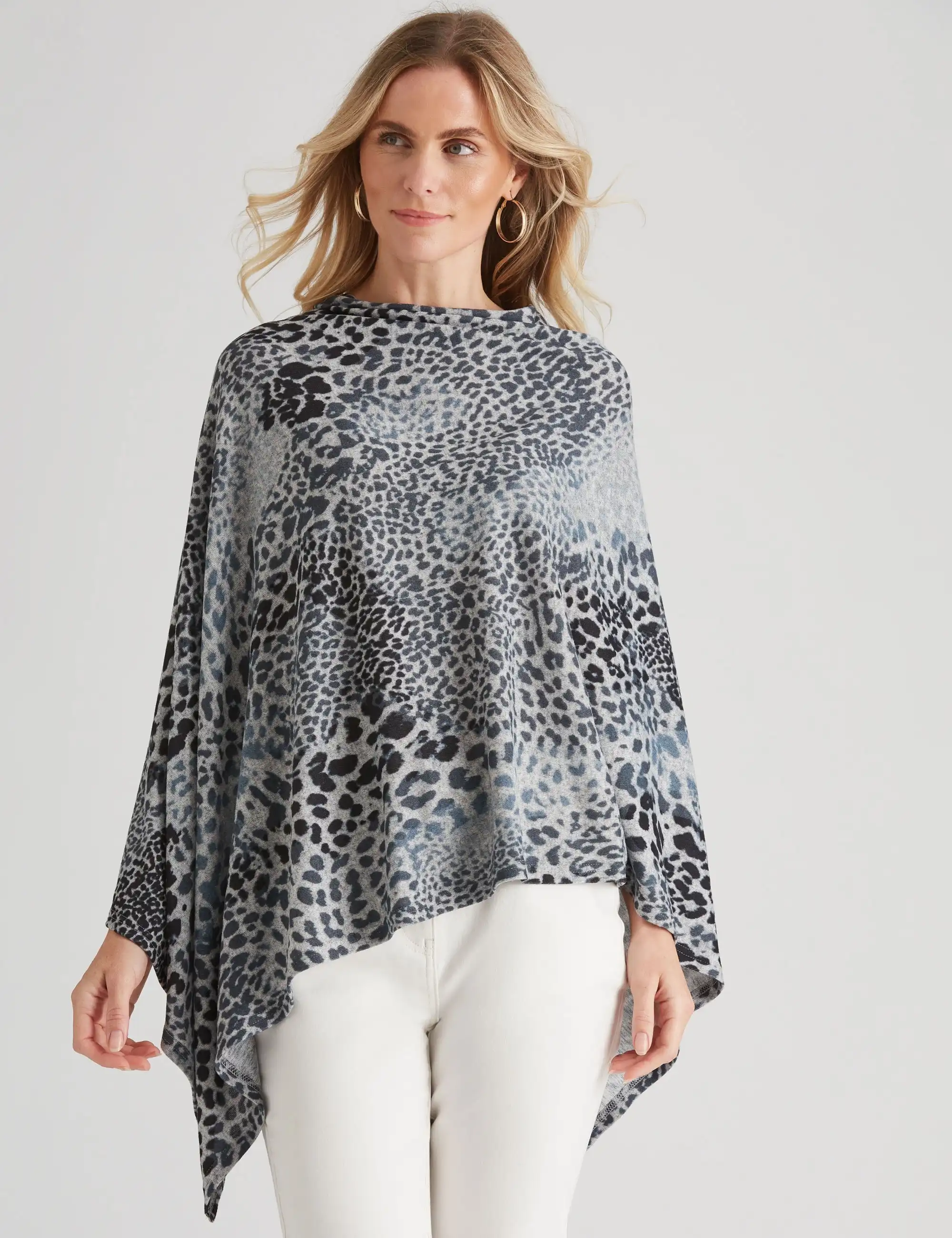 Millers Printed Brushed Poncho