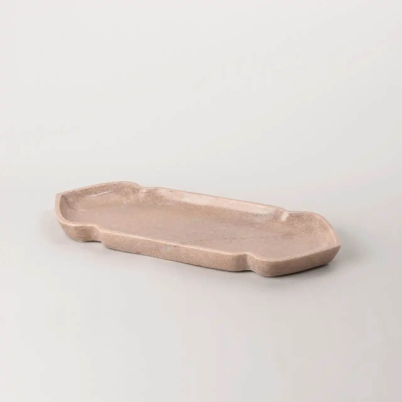 Compass Imports Stone Oriental Tray in Pink