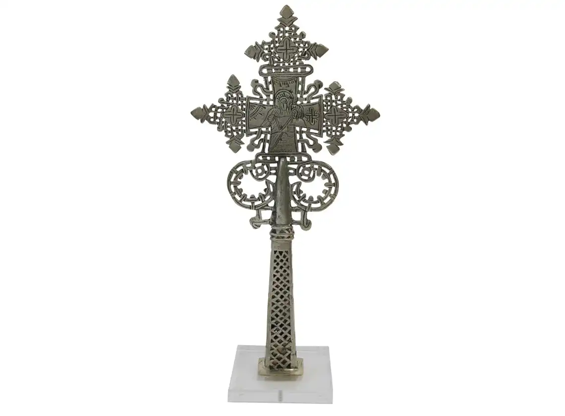 African Cargo Ethiopian Cross in Silver - Extra Large