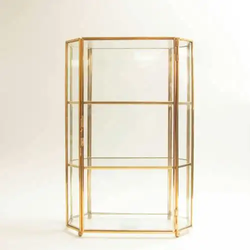 Zohi Interiors Brass & Glass Display Case