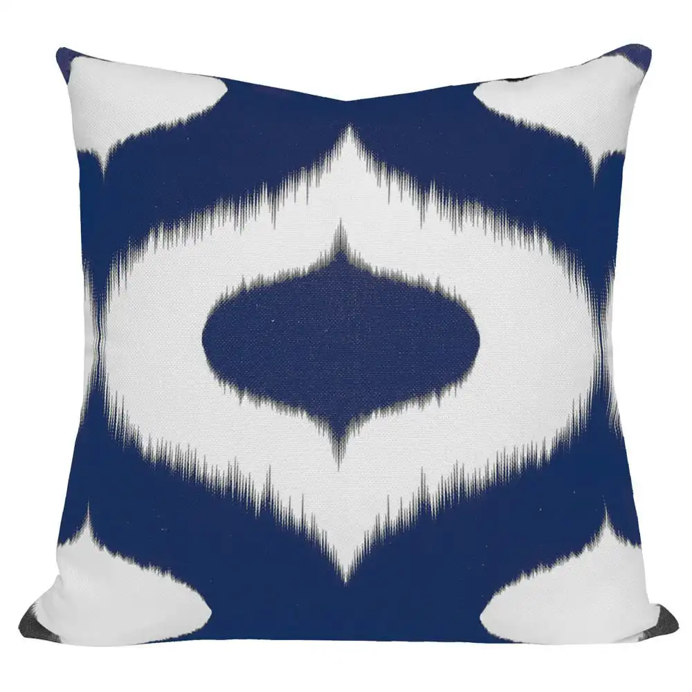 Textile Bazaar Neveen Ikat Cushion in Blue