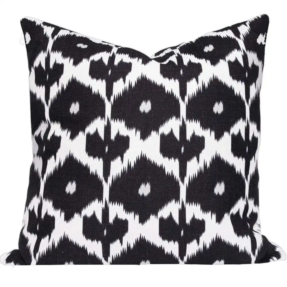 Textile Bazaar Kristine Ikat Cushion in Black