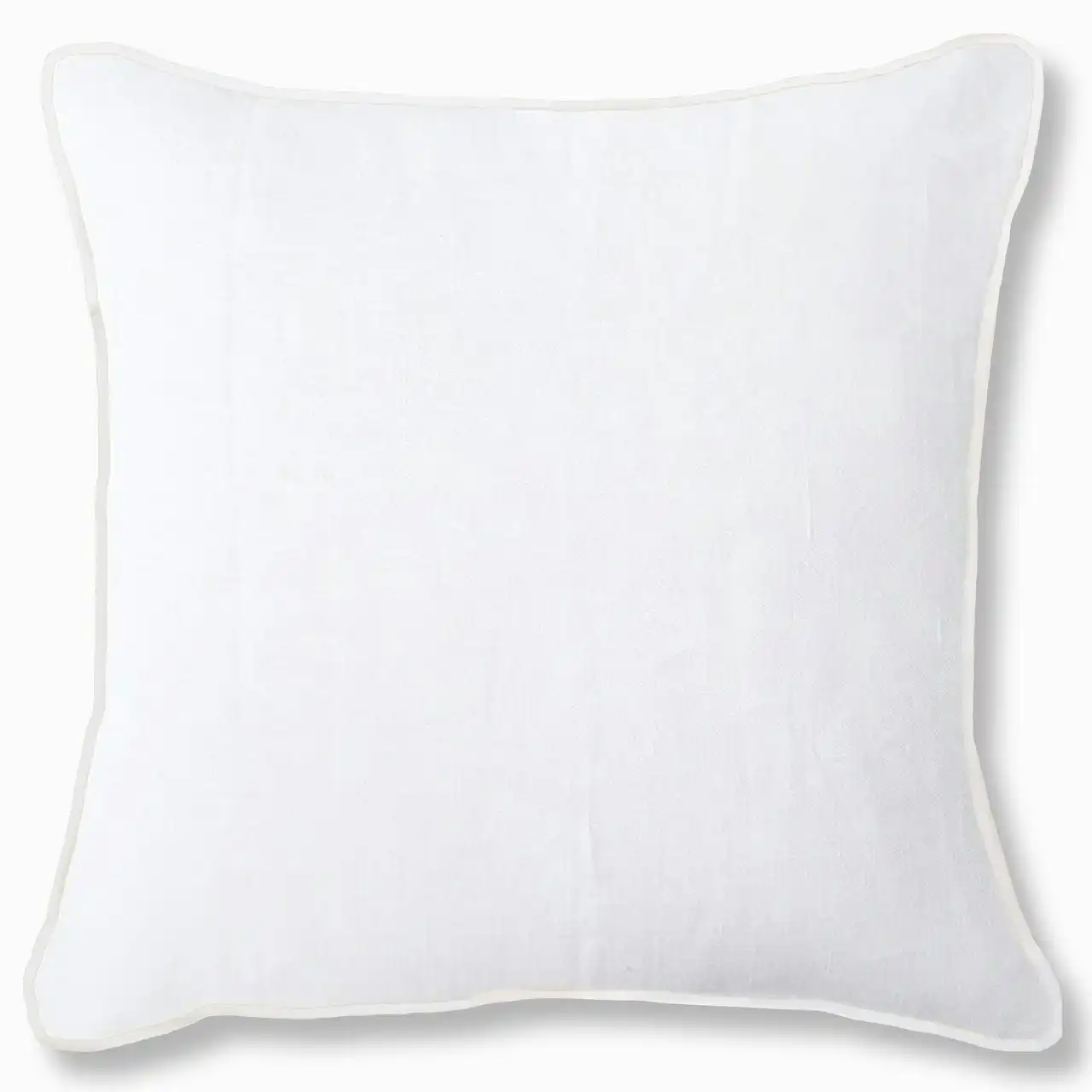Textile Bazaar Classic White Linen Cushion