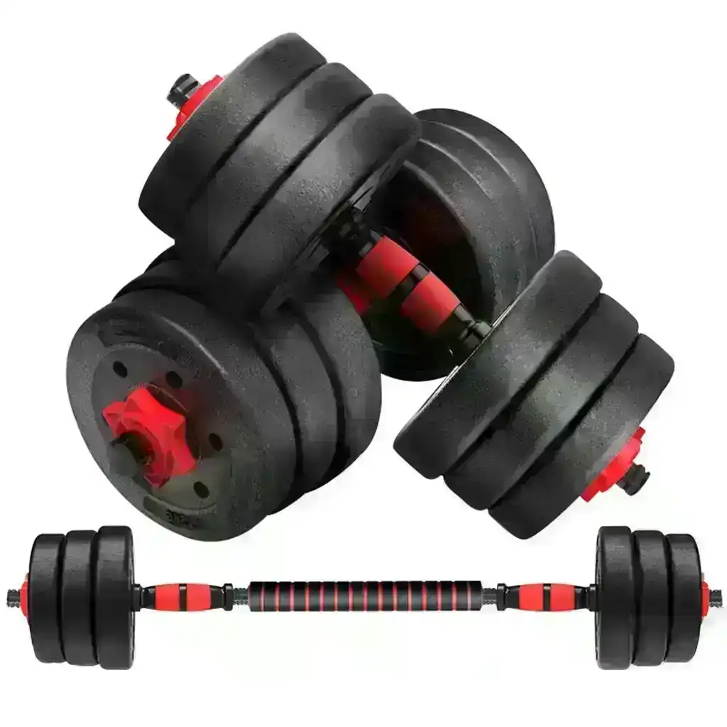 Verpeak Adjustable Rubber Dumbbell Home Gym Equipment Fitness Training 10 KG