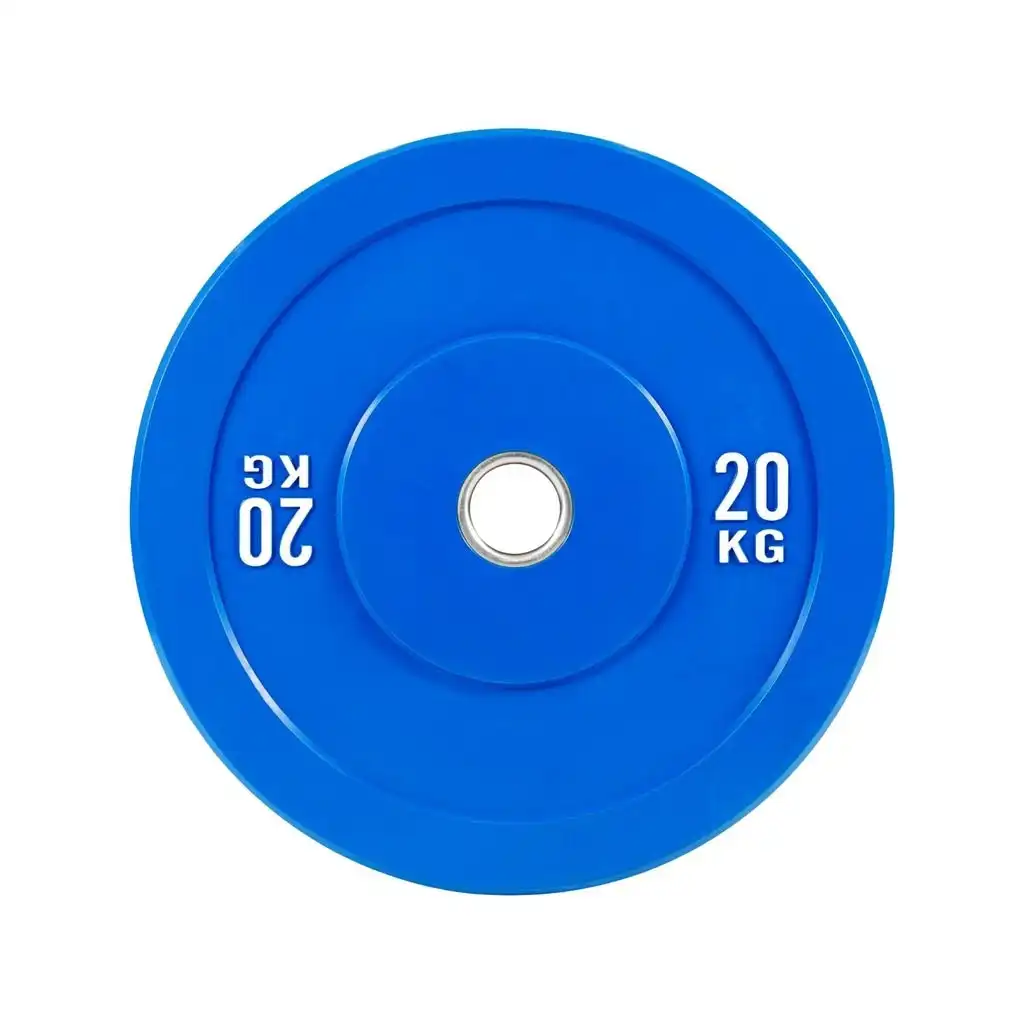 Verpeak Home Gym Fitness Olympic Lifting Barbell Bumper Weight Plate 20kg Blue