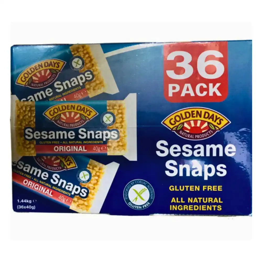 Golden Days Sesame Snaps 36 Pack, 1.44kg