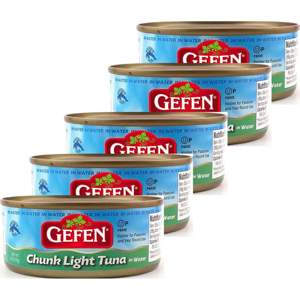 Gefen Chunk Light Tuna In Water 170g x 5
