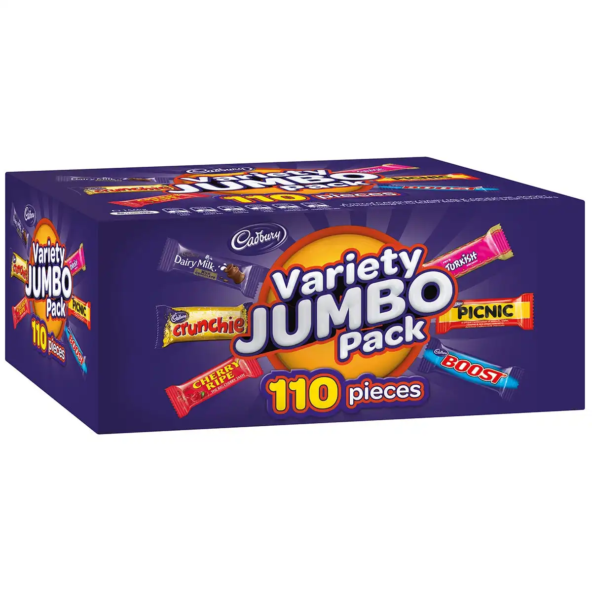 Cadbury Variety Mix Jumbo Chocolate Box 110 Pieces 1.56kg