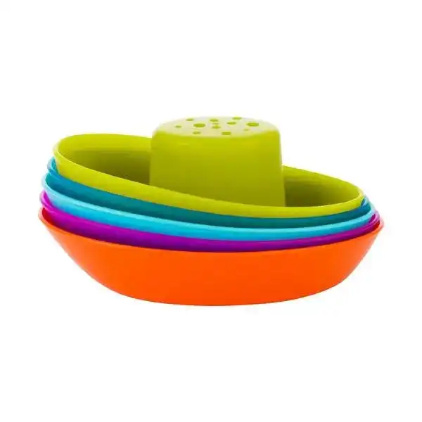 Boon Fleet Stacking Boats - Multicolor bath toy