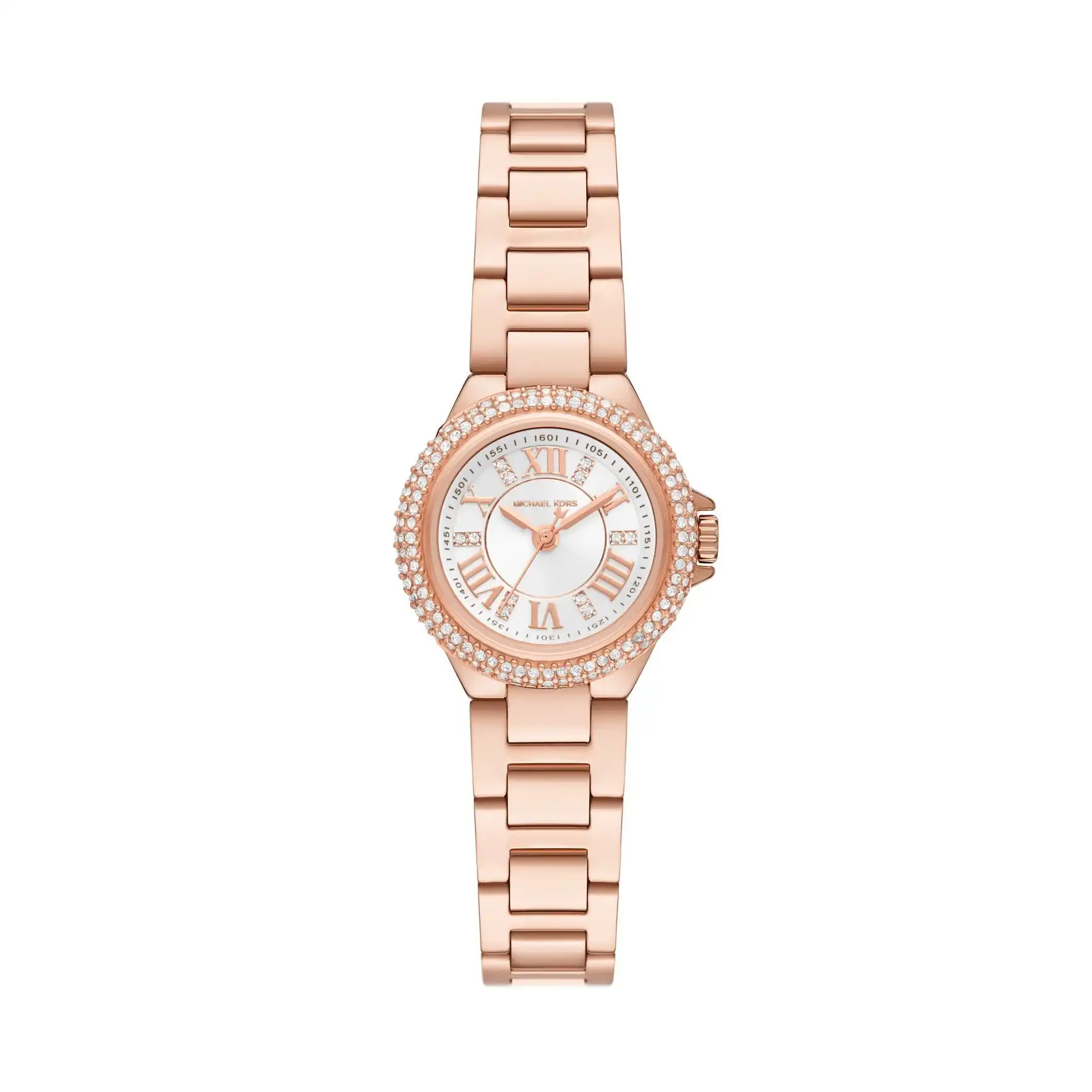Michael Kors Women's Petite Camille Three-Hand Rose Gold-Tone Stainless Steel Watch MK3253