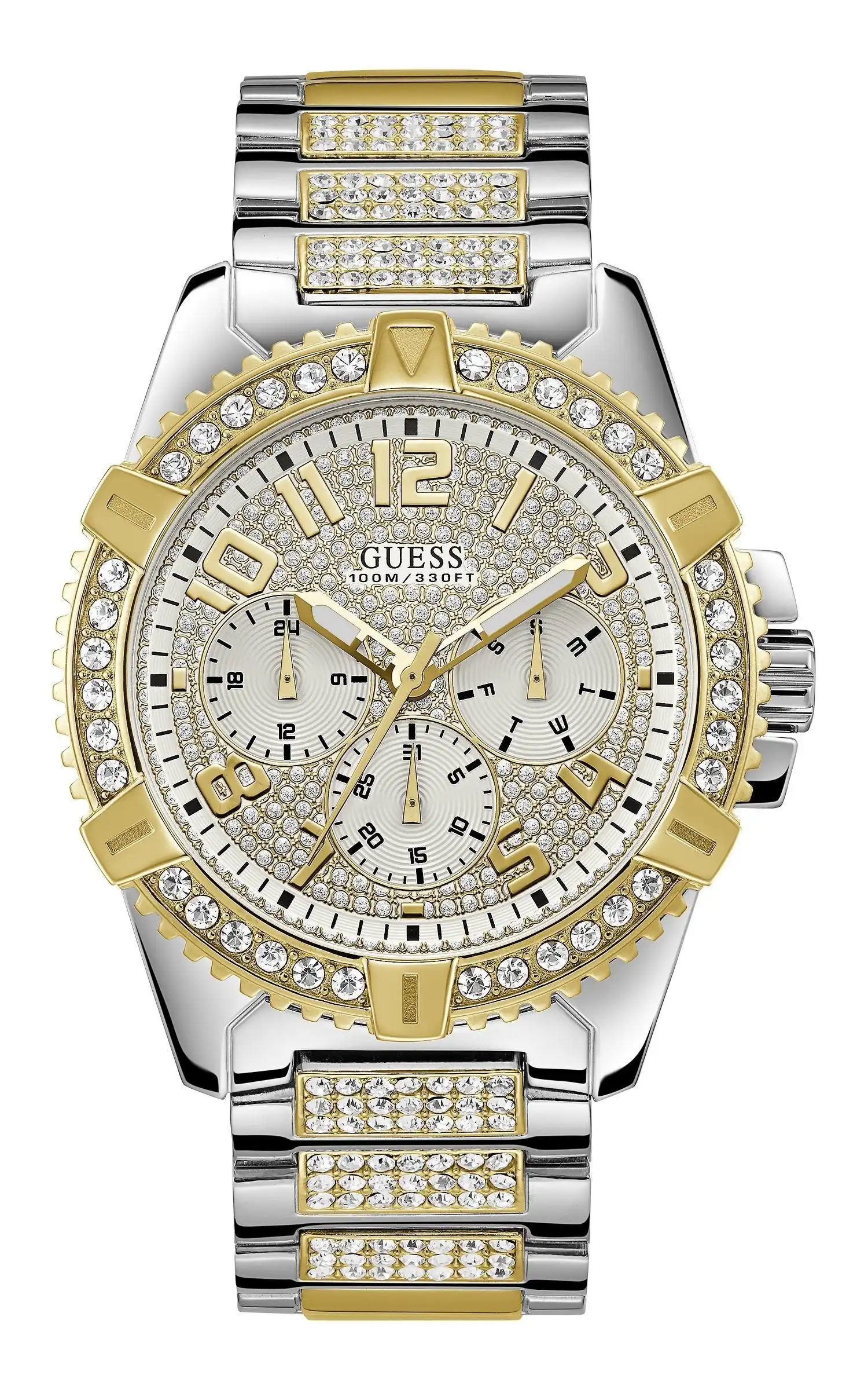 Guess Frontier Crystal Two Tone Watch W0799G4