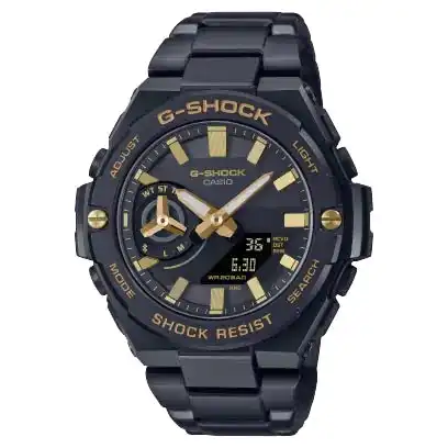 Casio G Shock G Steel Black and Gold Men's Watch GST-B500BD-1A9