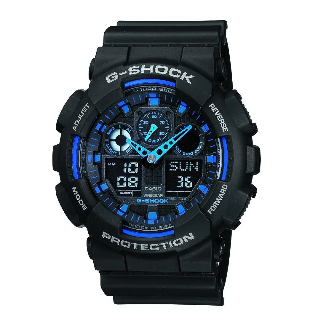 Casio G-Shock Digital Analogue 200M Black Rubber Watch