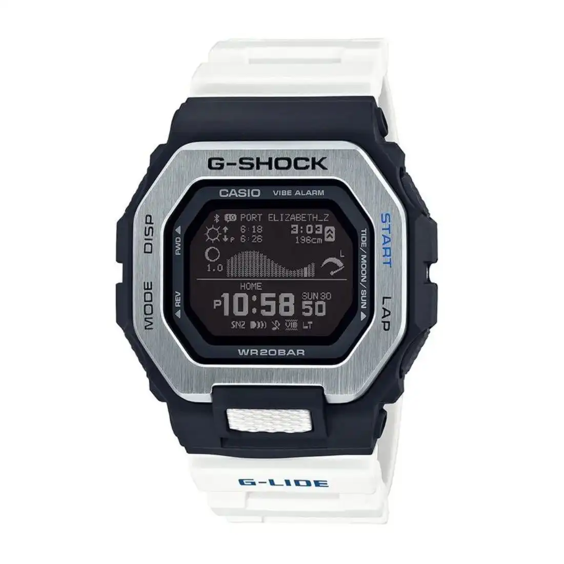 Casio G-Shock G-Lide White Band Digital Watch GBX100-7D
