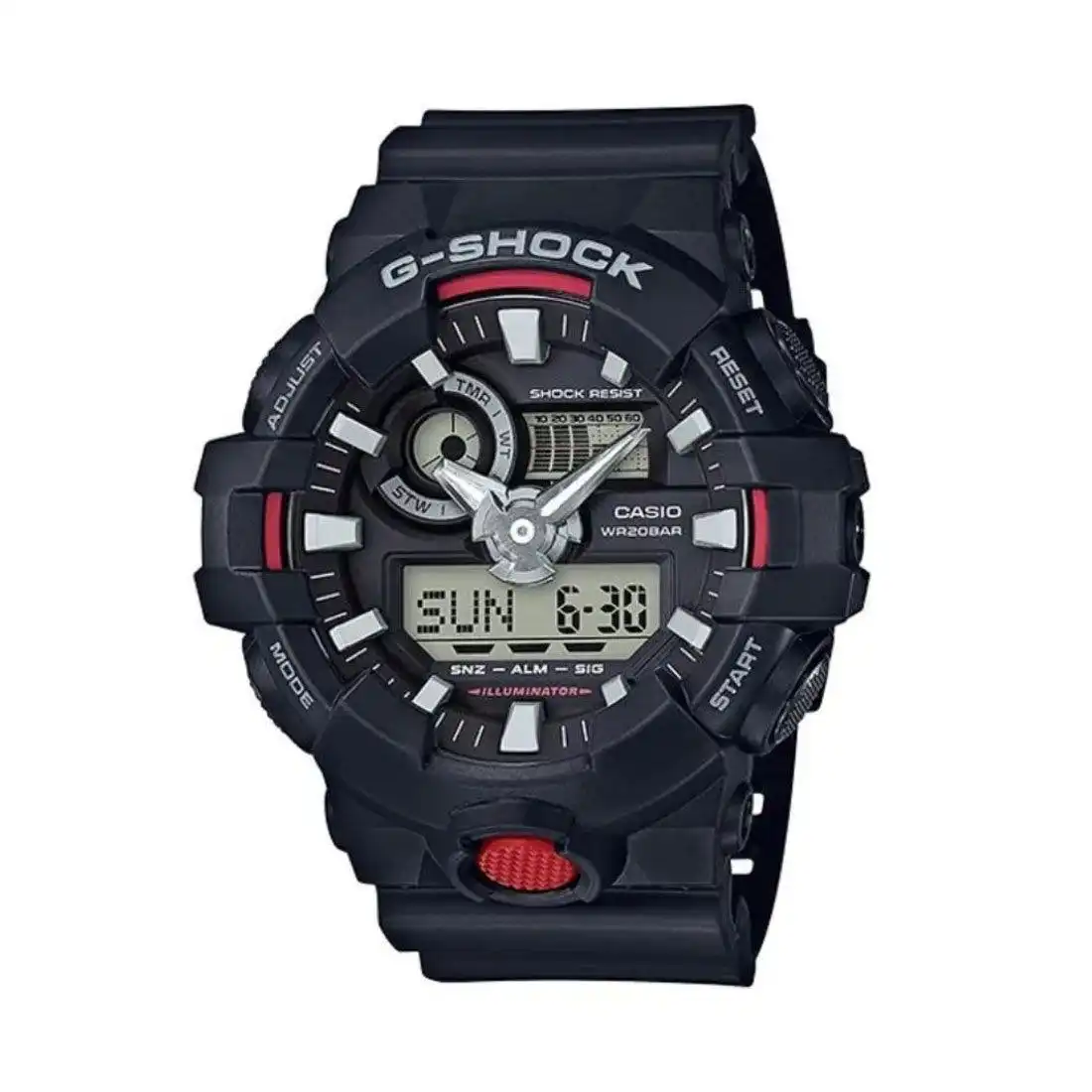 Casio G-Shock Black & Red Digital-Analog Gent's Watch GA700-1A
