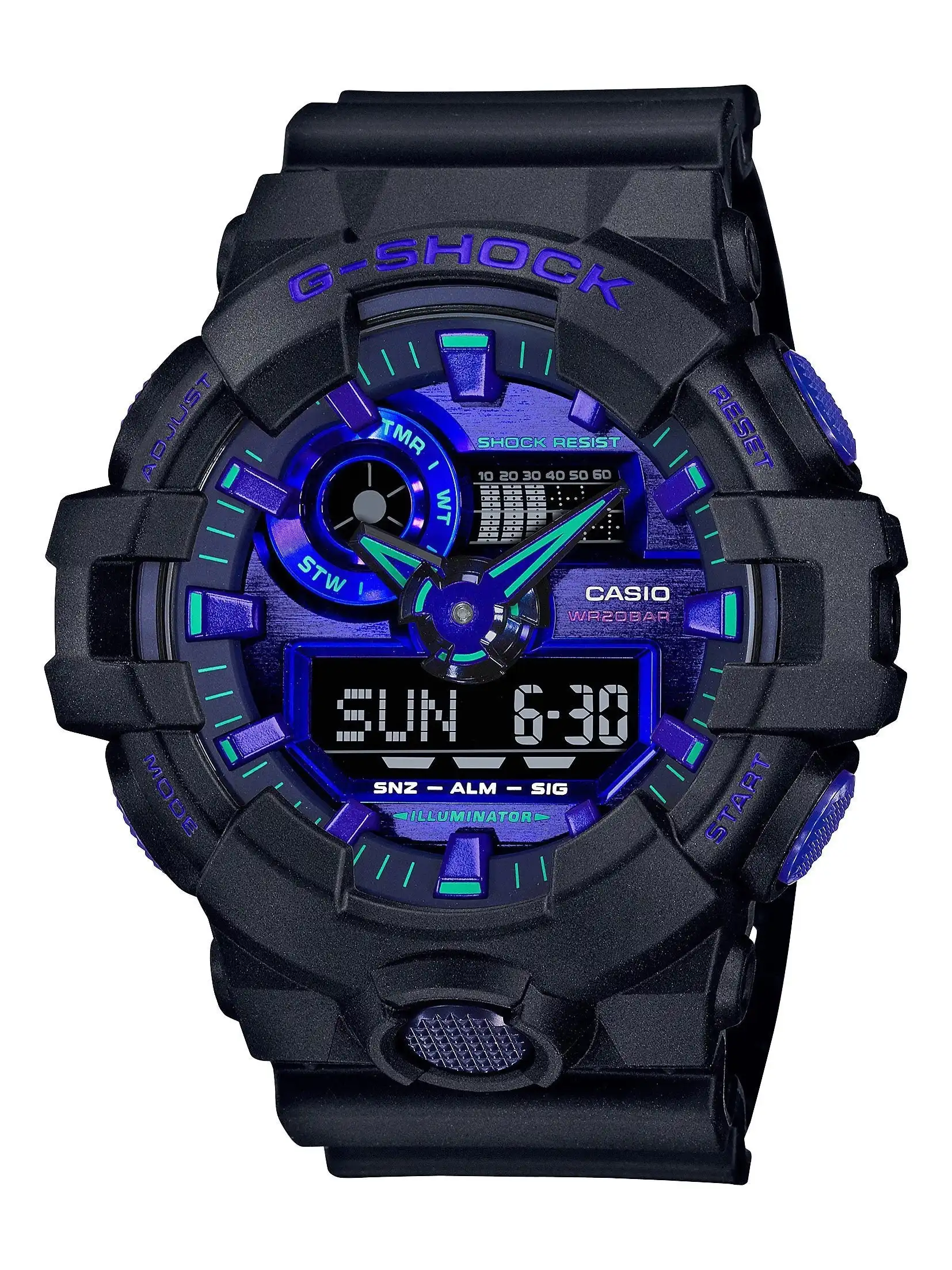 Casio G Shock Virtual Blue Watch GA700VB-1A