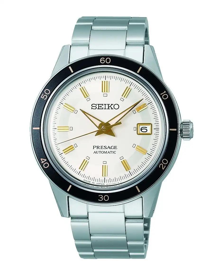 Seiko Presage Automatic White and Silver Men's Watch SRPG03J
