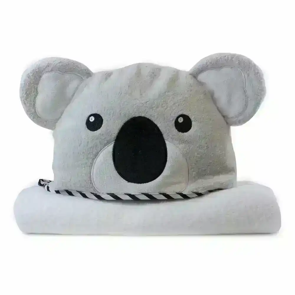 Bubba Blue Animals Koala Novelty Hooded Nursery/Infant Wrap Baby 0m+ Bath Towel