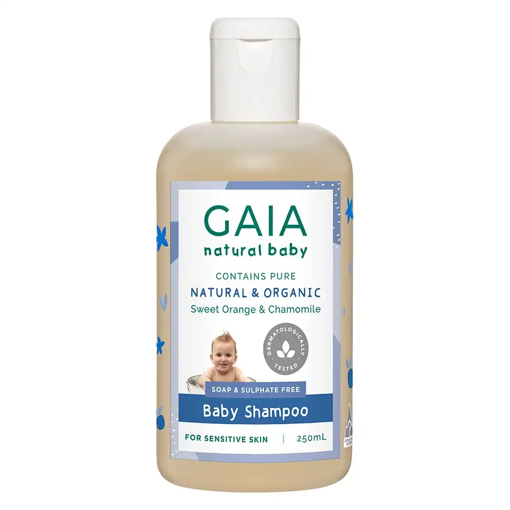 Gaia 250ml Pure/Natural/Organic Shampoo for Baby/Kids/Toddlers Vegan Friendly
