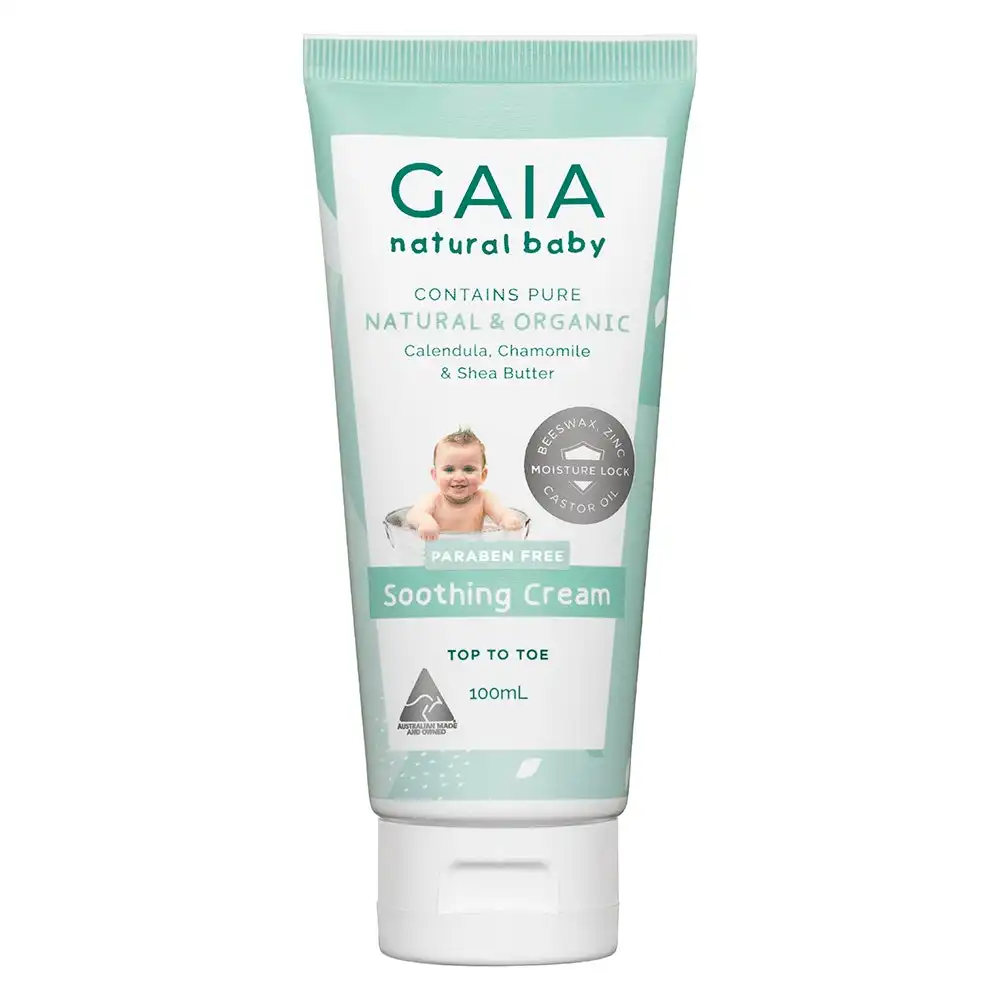Gaia 100ml Organic Baby/Infant/Toddlers Soothing Cream/Lotion Vegan Friendly