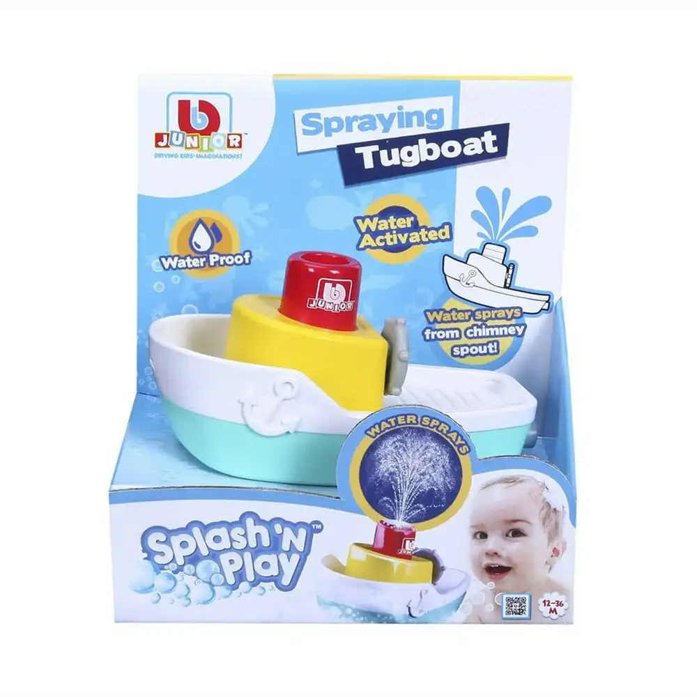 2PK BB Junior Splash N Play Spraying Tugboat Baby Water Bath/Shower Float Toys