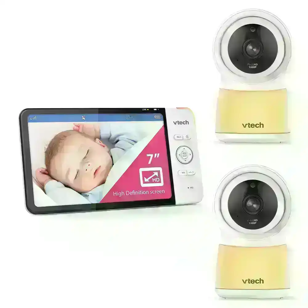 VTech 7" Wi-Fi HD Safety Video/Audio Baby Monitor & 2x Cameras w/Remote Access