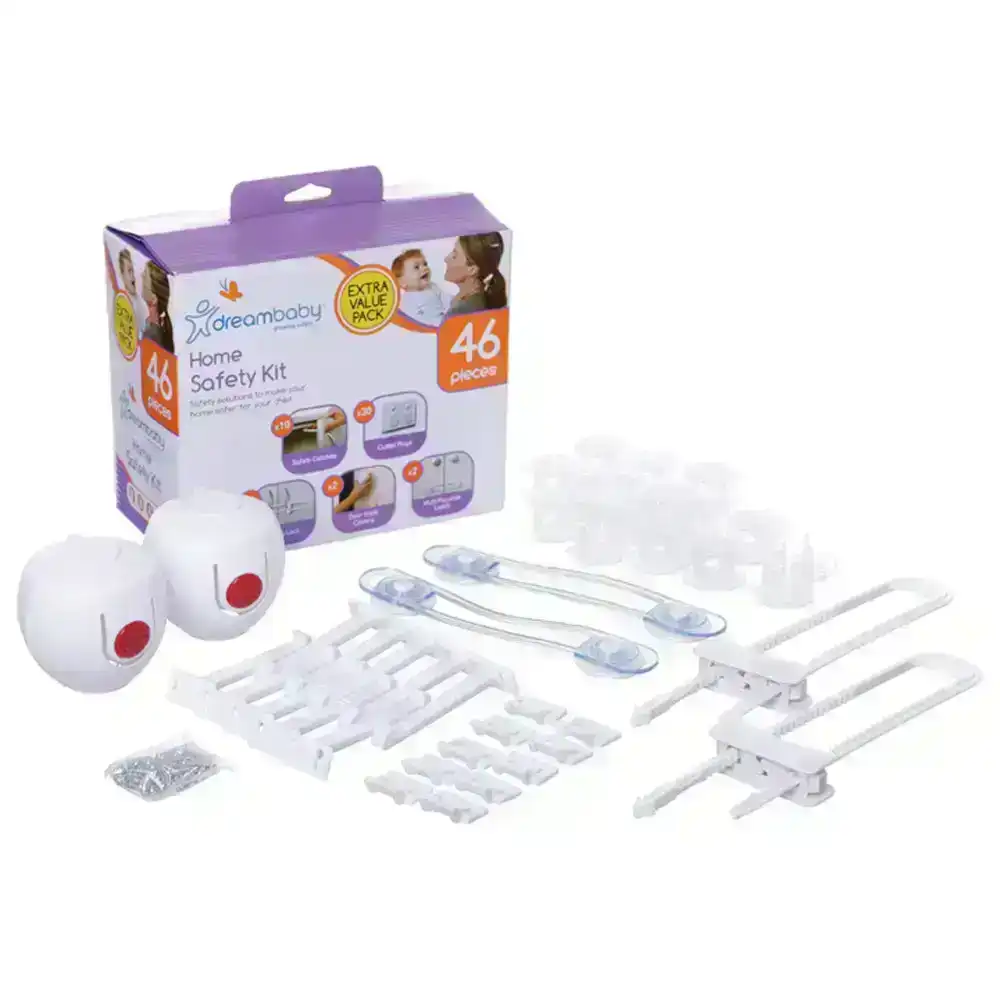 46pc dreambaby Baby Proof Home Safety Kit Safety Catches/Outlet Plug/Latches