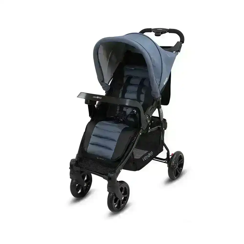 VeeBee Nav 4 100cm Stroller/Pram Foldable Kids/Toddler Newborn Baby 0m+ Glacier