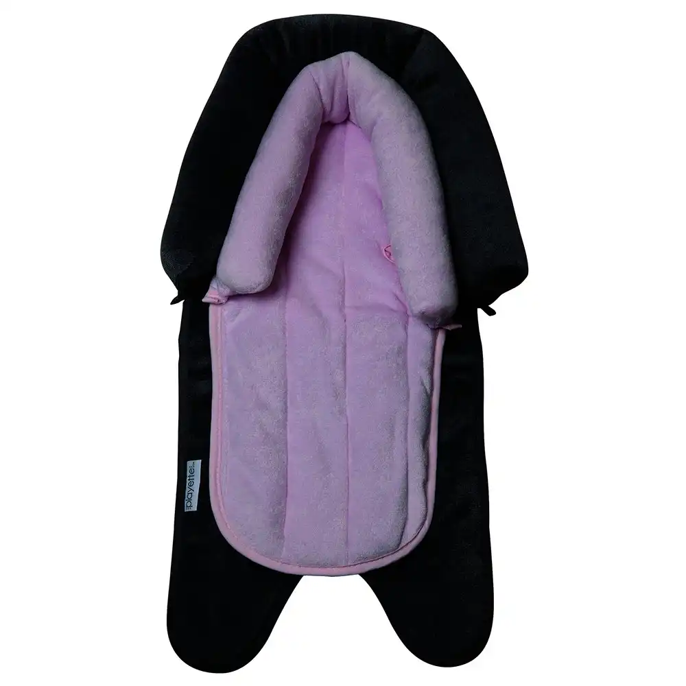 Playette 2-in-1 Baby/Infant Sleeping Neck/Head Cushion Support Charcoal Pink