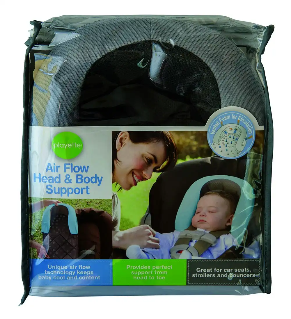 Playette Baby/Toddler Air Flow Foam Padded Head Support Mesh Fabric Charcoal