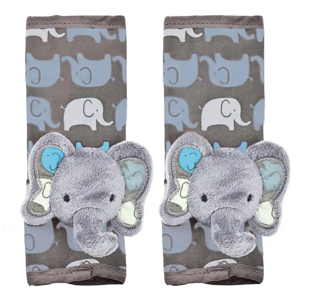 Playette Animal Cover Pals Elephant Baby Protector For Car/Stroller Straps Grey