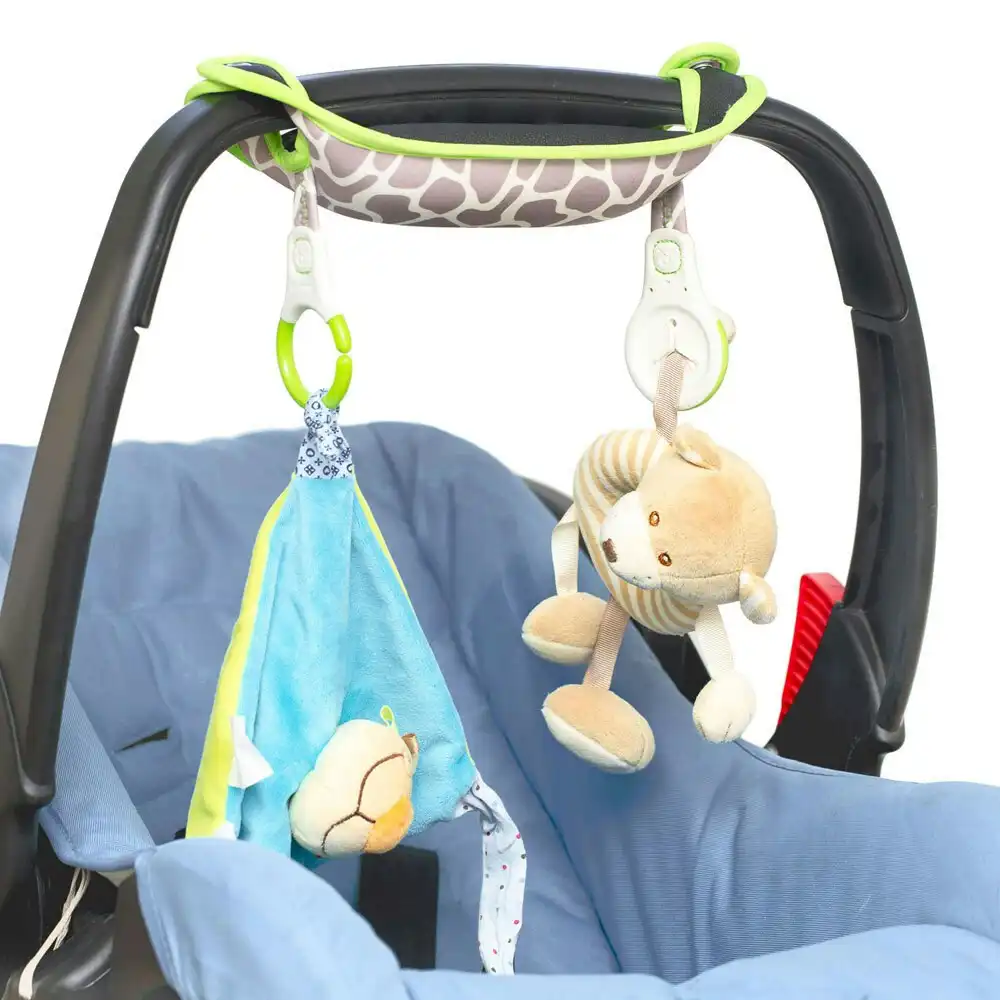 2PK Benbat Baby/Infant Car Seat Comfy Handle Cushion 0-12m Toy/Accessory Holder