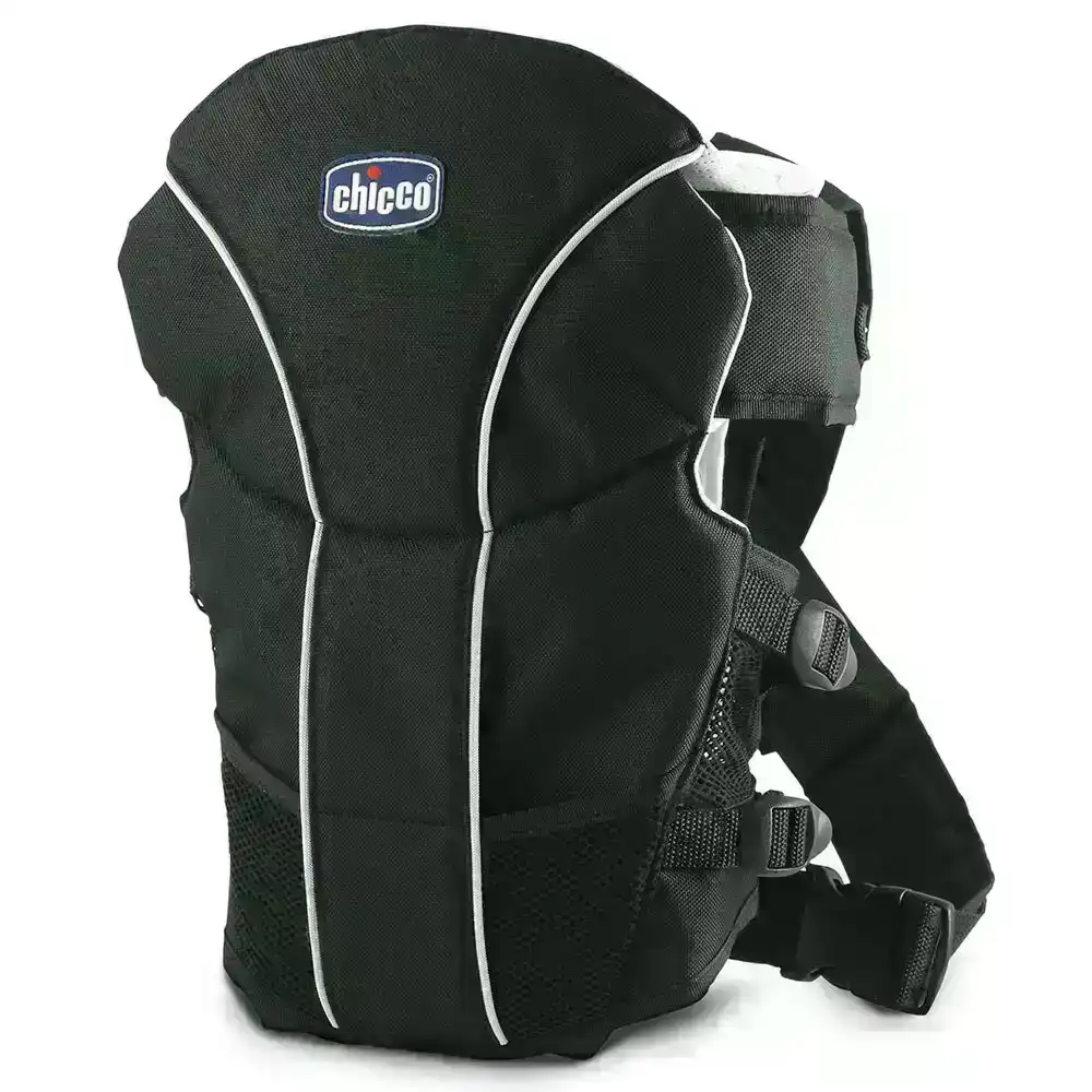 Chicco Ultrasoft Infant/Newborn Baby Wrap Backpack Carrier Adjustable Strap BLK