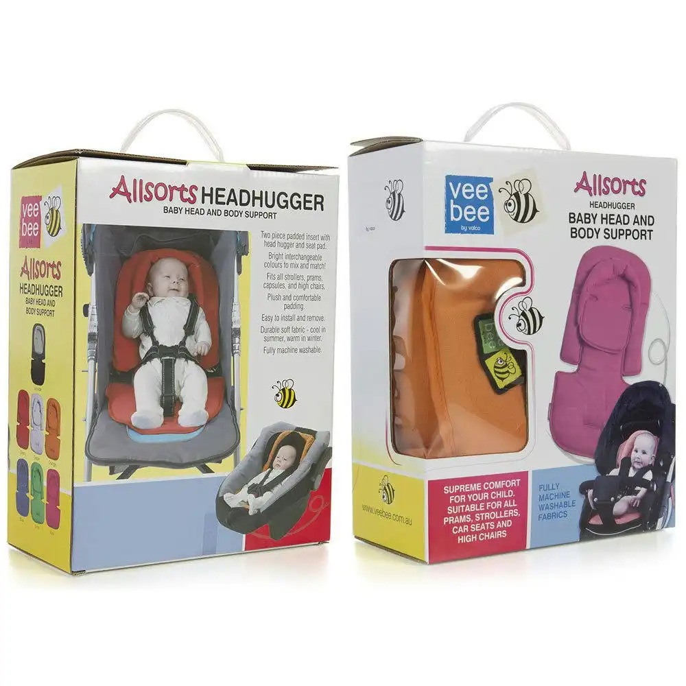 Vee Bee Allsorts Pad Infant Baby Head/Body Support f/Pram Stroller Car Seat Red