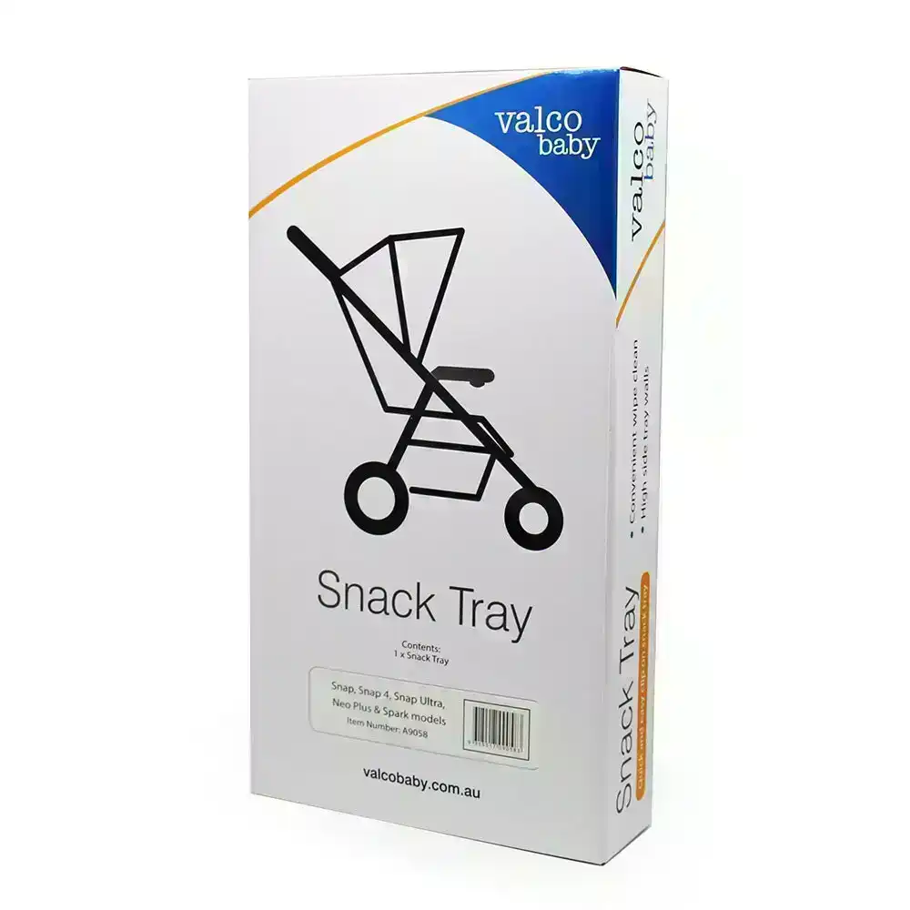Valco Baby Snack Tray for Snap/Snap4/Snap Ultra/Neo Plus/Spark Stroller Black