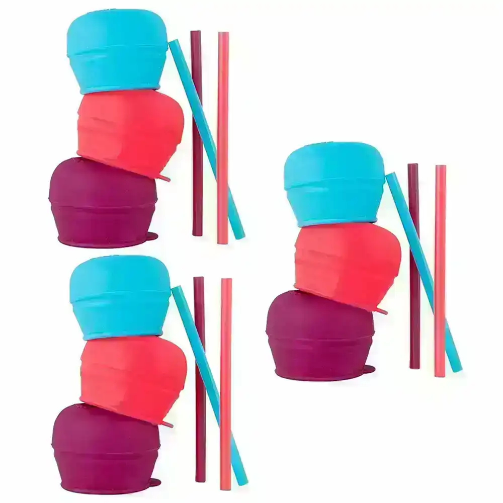 9pc Boon Snug Straw Baby/Girl/12m+/Infant Universal Cup Cover/Lid Pink/Blue/PP