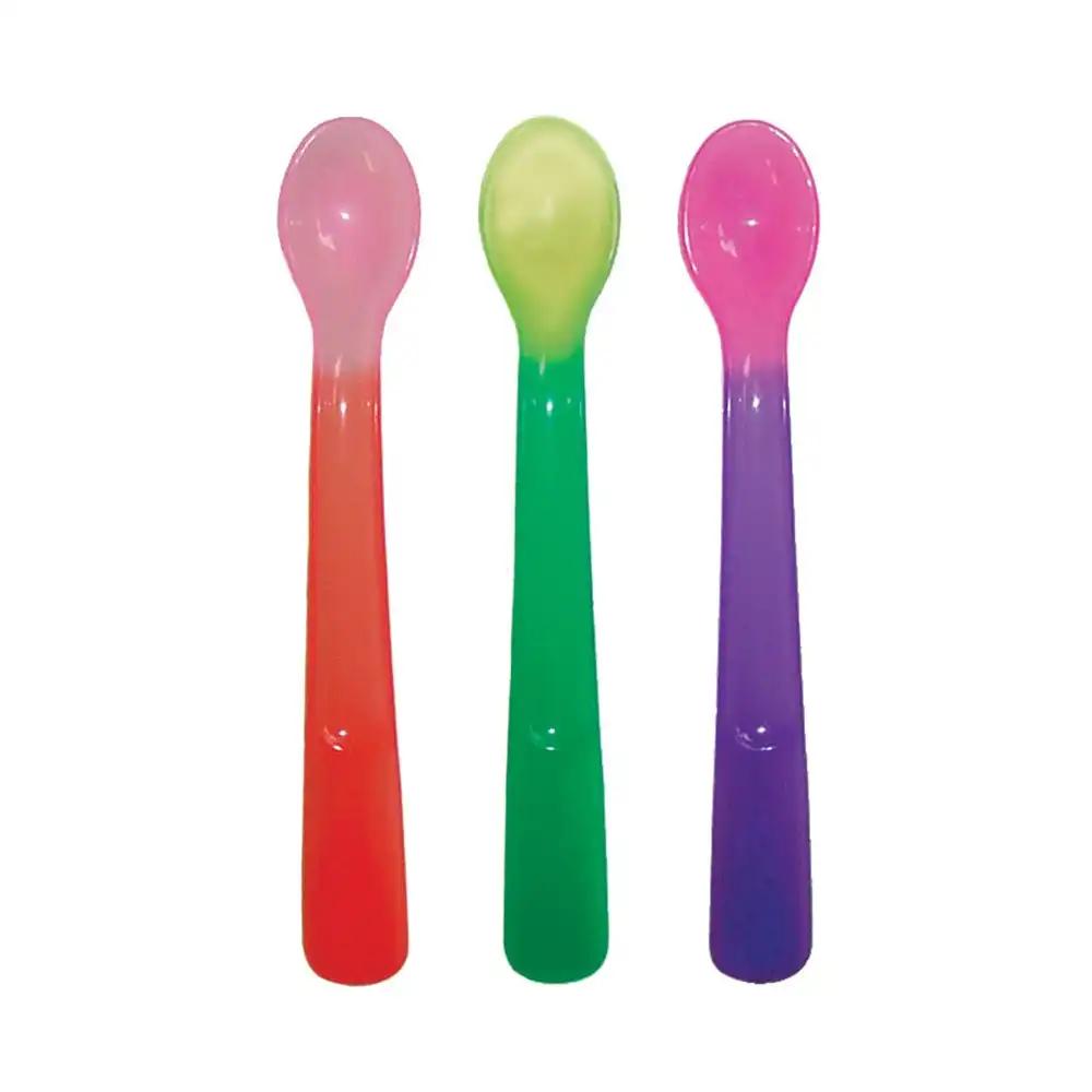 3pc dreambaby Heat Sensing Color Changing Spoons Durable Baby/Toddler 4m+