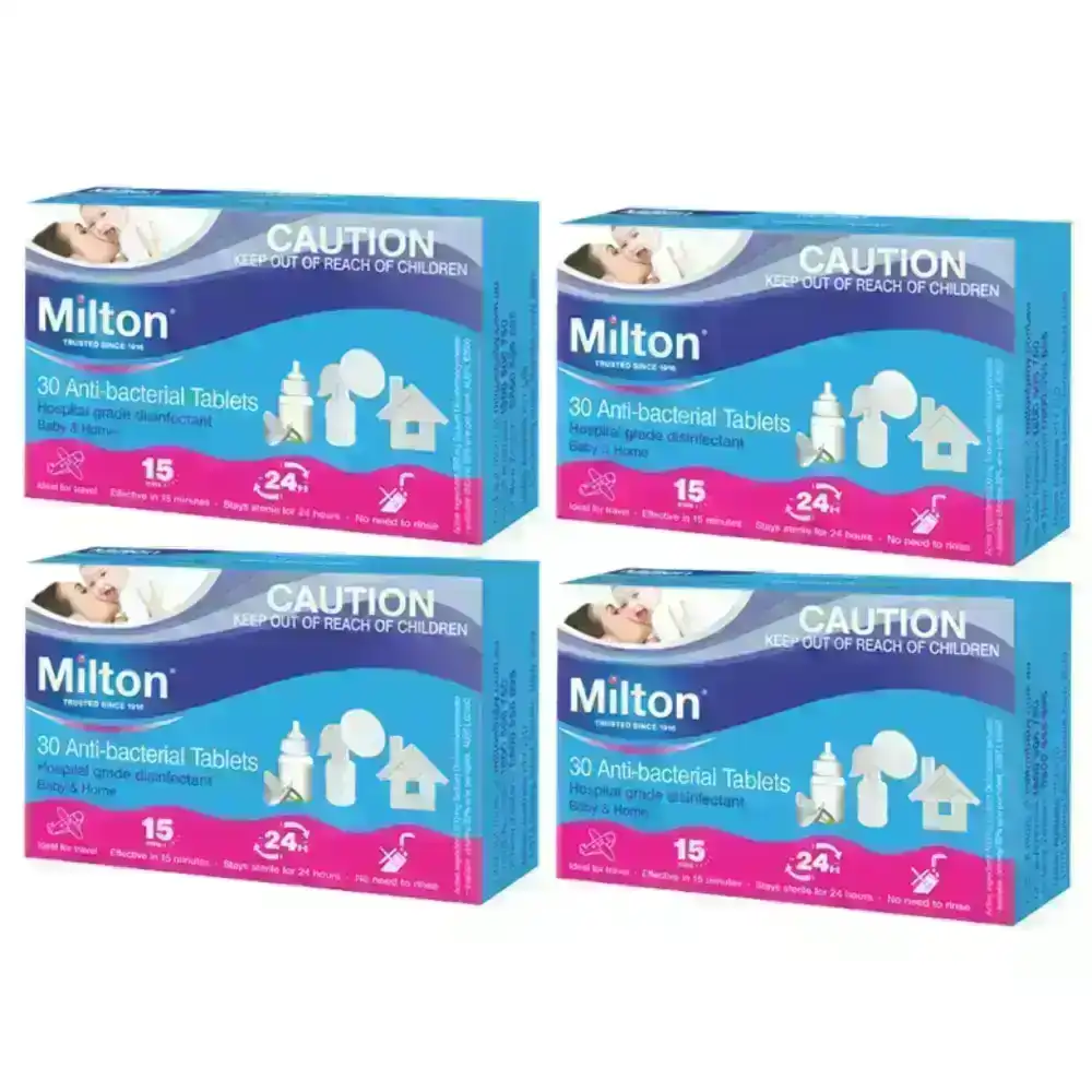 120pc Milton Anti-Bacterial Disinfectant Baby Bottle Cleaning/Sterilising Tablet