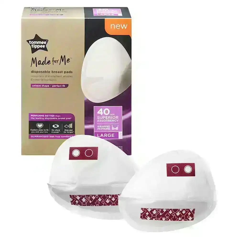 40pc Tommee Tippee Made For Me Disposable Leak Proof Breast Pads Daily Large