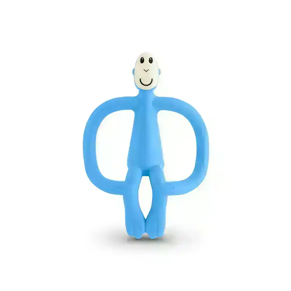 Matchstick 11cm Monkey Teething Toy/Gel Applicator for Infant 6-18m Baby Blue