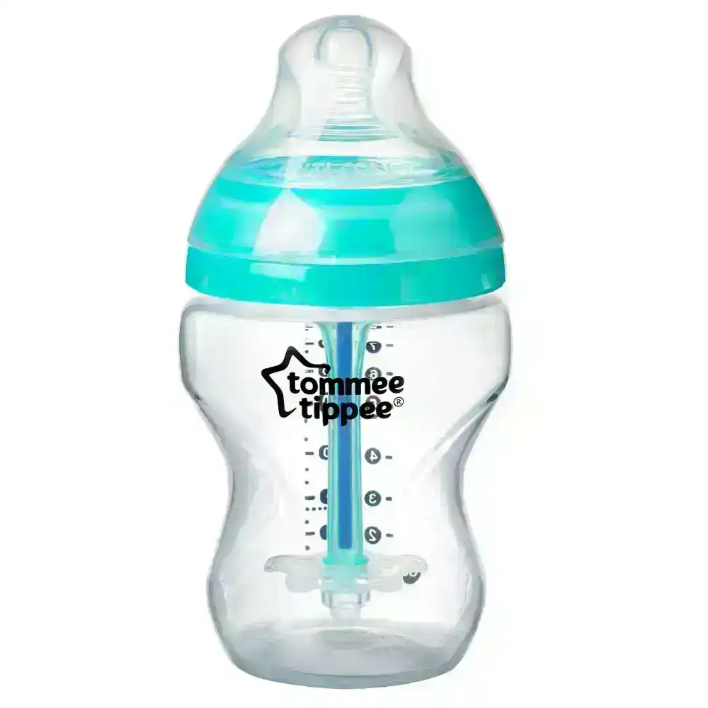 Tommee Tippee Baby/Newborn 0m+ 260ml Bottle w/ Heat Sensing Tube/Silicone Teat