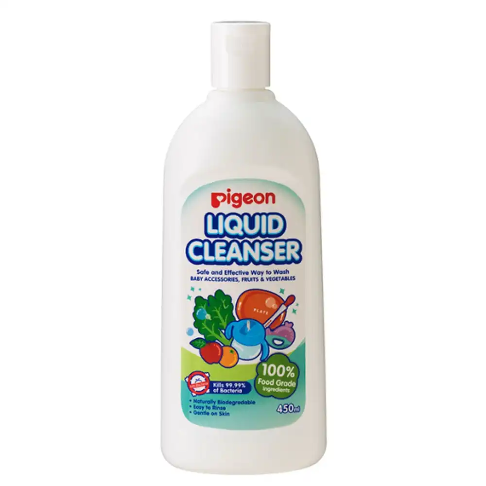 PIGEON 450ml Liquid Cleanser/Soap for Baby Teat/Bottles/Toys/Fruit/Vegetables