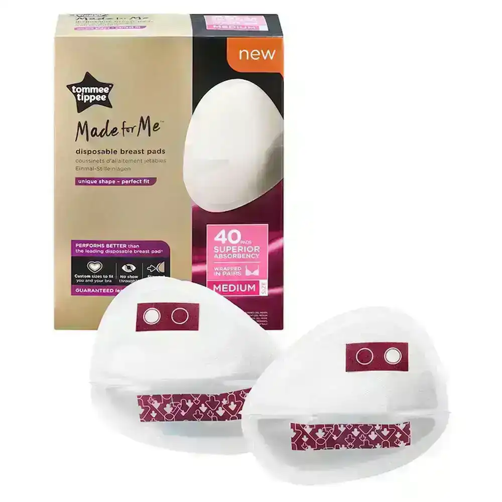 40pc Tommee Tippee Made For Me Disposable Leak Proof Breast Pads Daily Medium